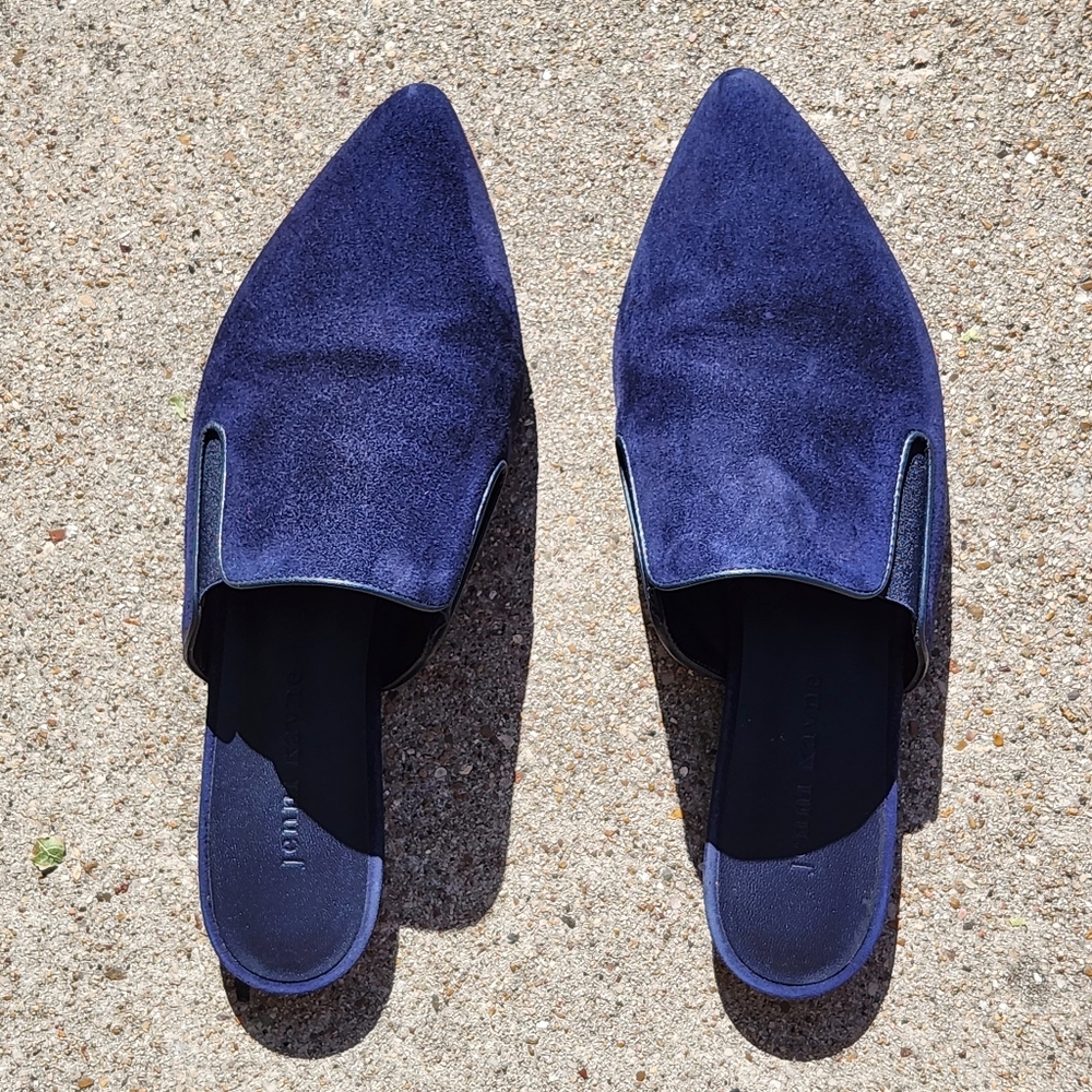 Jenni Kayne Navy Suede Mules